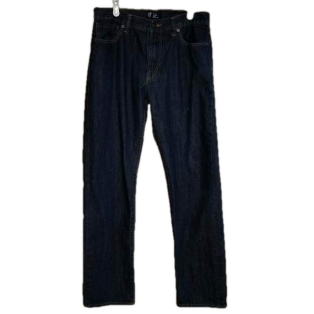 Gap Denim Mens Premiem Straight Leg Clean Blue Jeans Label Reads *32x34 HOL 18